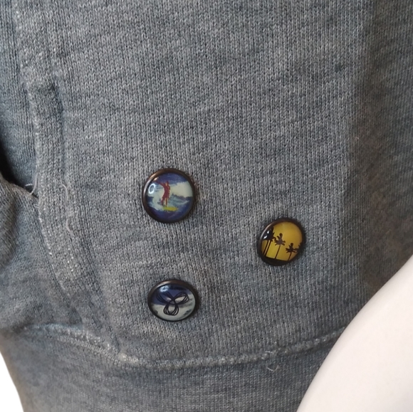 Artizia TNA Women Grey Jersey Hoodie Vest Quarter Zip Logo Size SMALL. - Picture 4 of 13